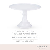 Melamine Cake Stand in White