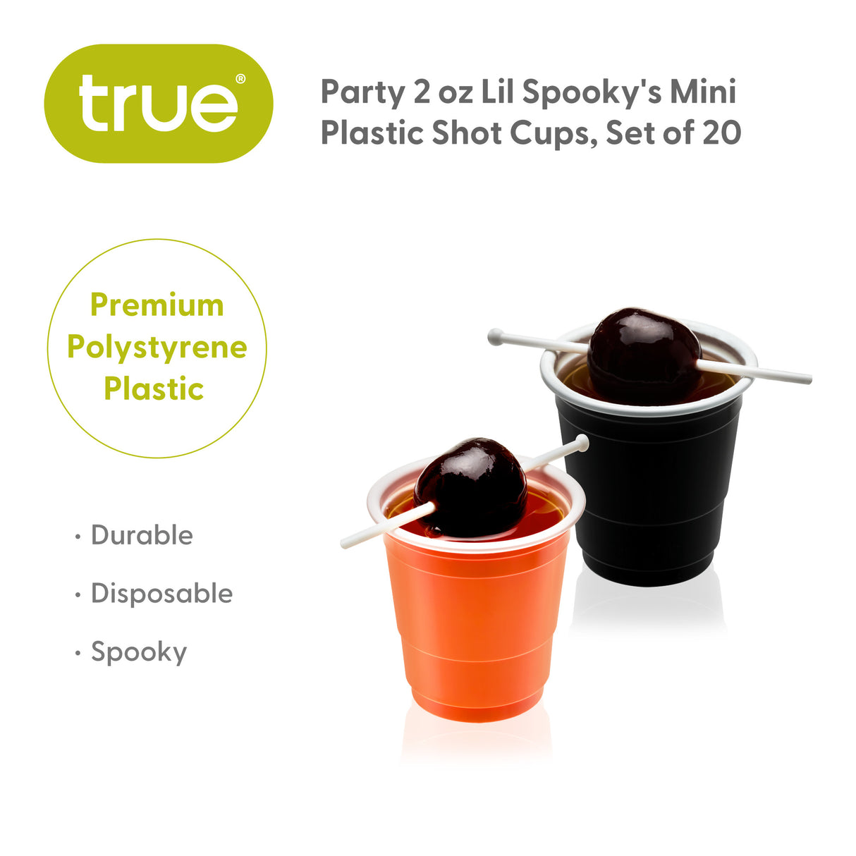 Party 2 oz Lil Spooky's Mini Plastic Shot Cups, Set of 20