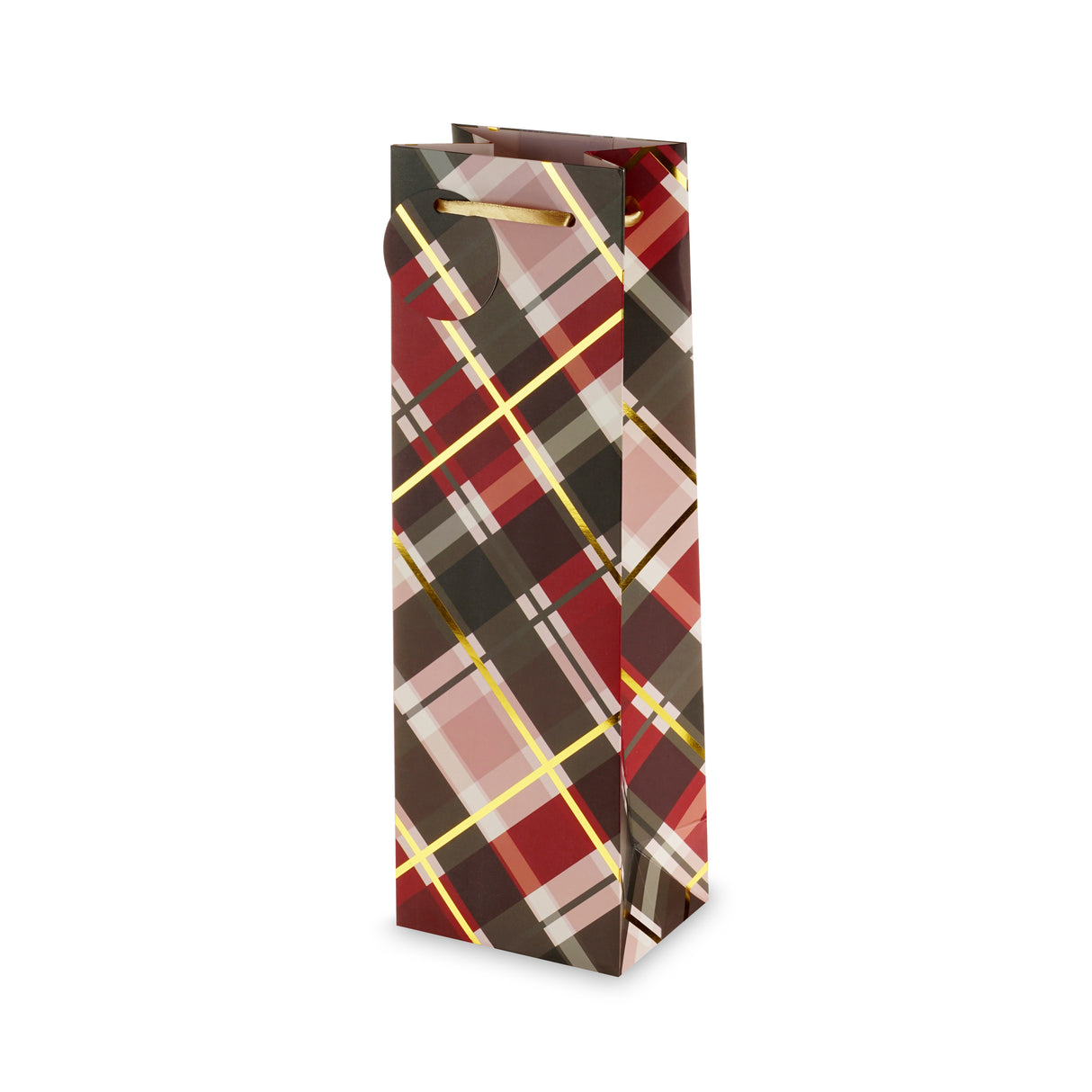 Holiday Tartan Single Bottle Wine Bag