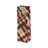 Holiday Tartan Single Bottle Wine Bag