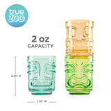 TrueZoo Tiki Trio Shot Glasses in Assorted Colors, Set of 3, CDU 12ct