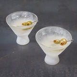 Glass FREEZE Martini Cooling Cup, Set of 2