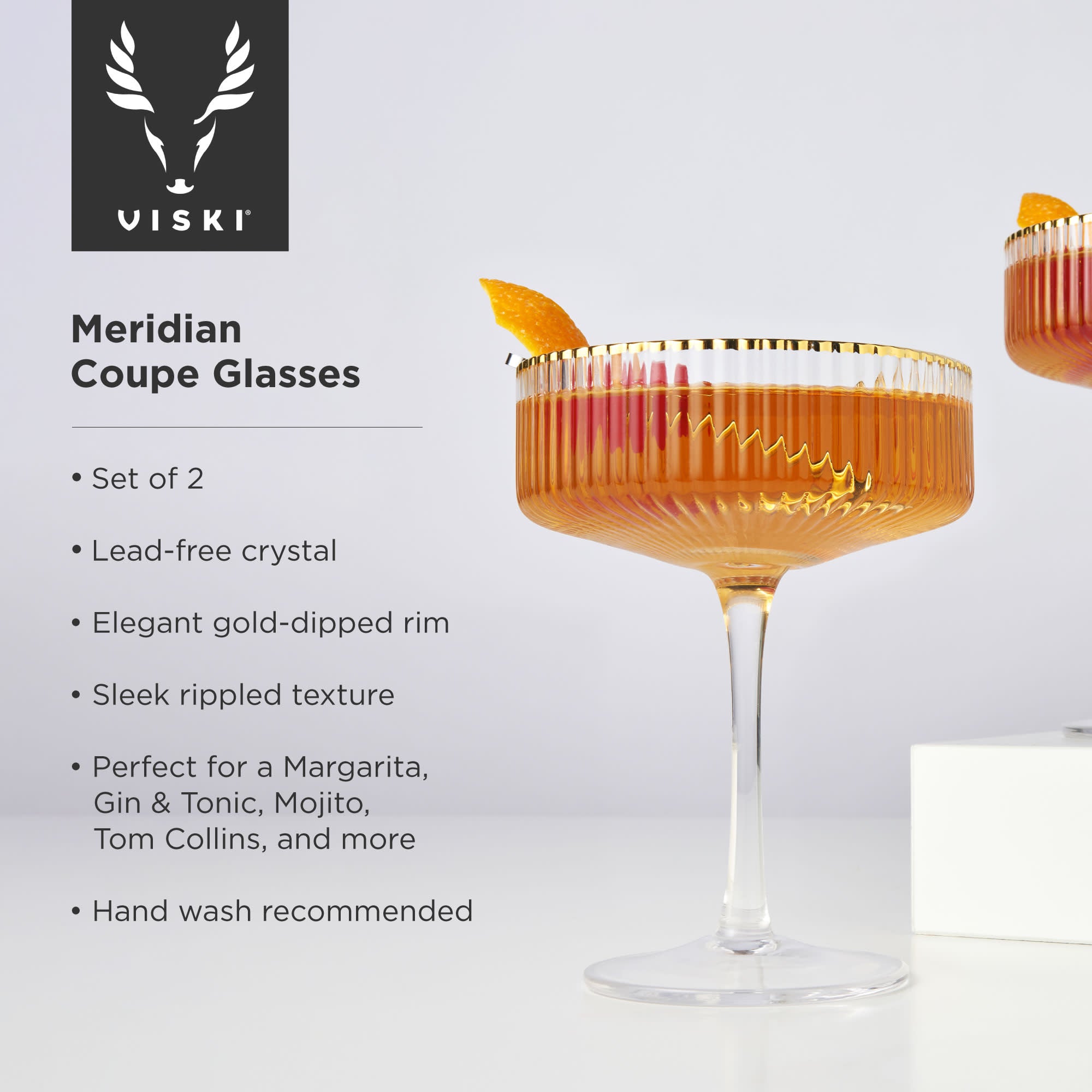Viski Meridian Coupe Glasses - Thumbnail 5