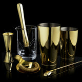 Belmont 7-Piece Barware Set in Gold