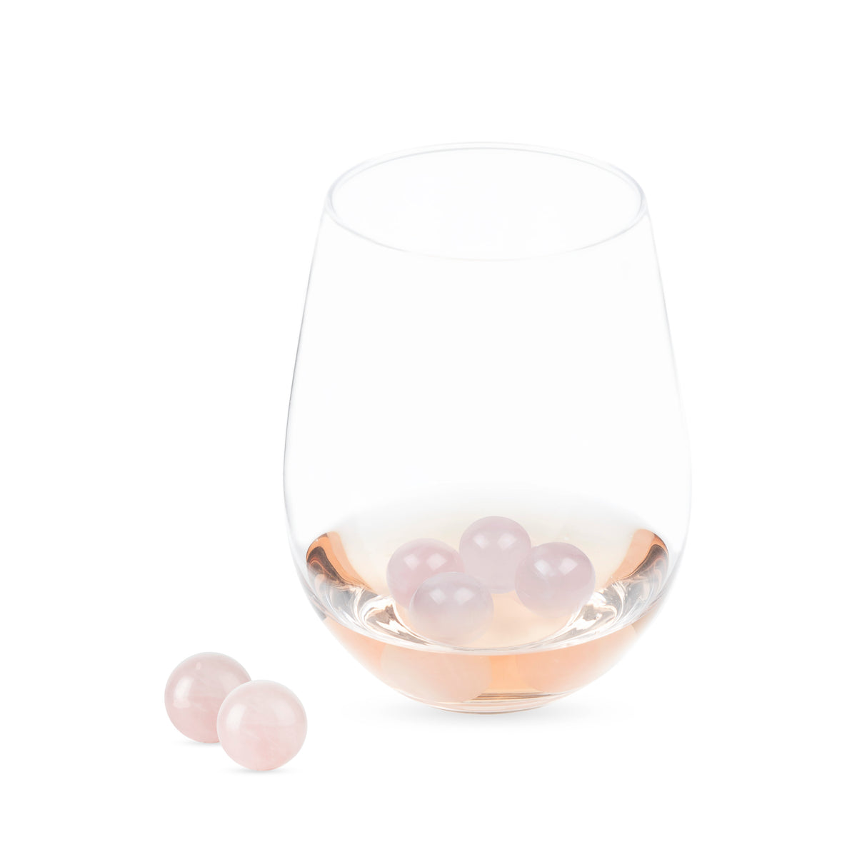 Rose Quartz Wine Gems, Set of 6