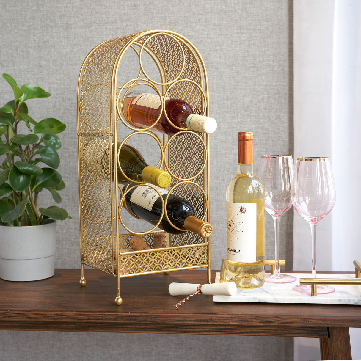 Trellis 7-Bottle Wine Rack