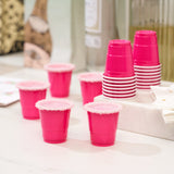 Party 1.75 oz Mini Plastic Cups in Pink, Set of 20