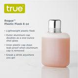 Rogue 6 oz Plastic Flask in White