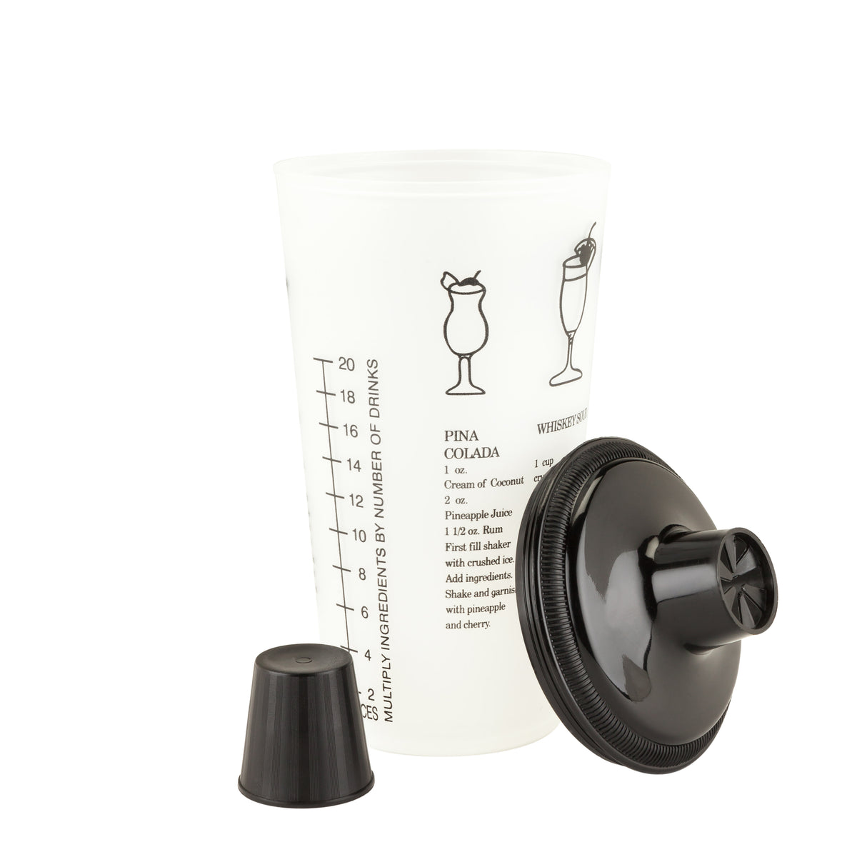 Recipe Plastic Shaker in Black