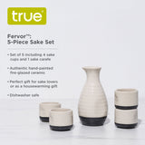 Fervor 5-Piece Hand Painted Ceramic Sake Set