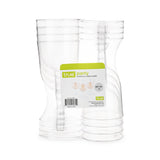 Party 6 oz Plastic Stemmed Wine Cups in Clear, Set of 8