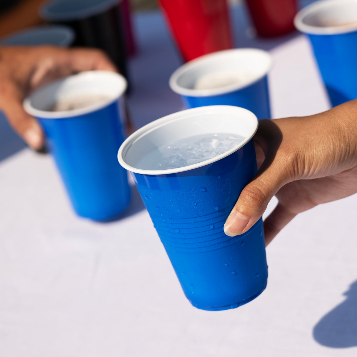 Party 16 oz Plastic Cups in Black, 50ct