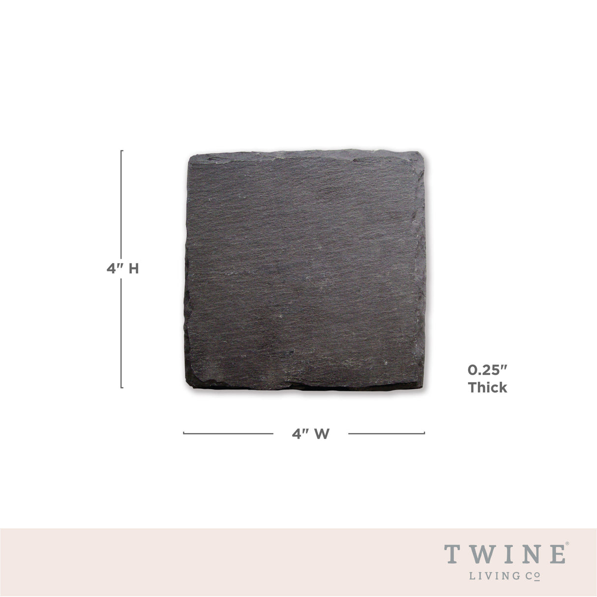 Square Slate Coasters, Set of 4