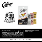 Cocktail Edible Glitter in Champagne Variety, 0.2 oz