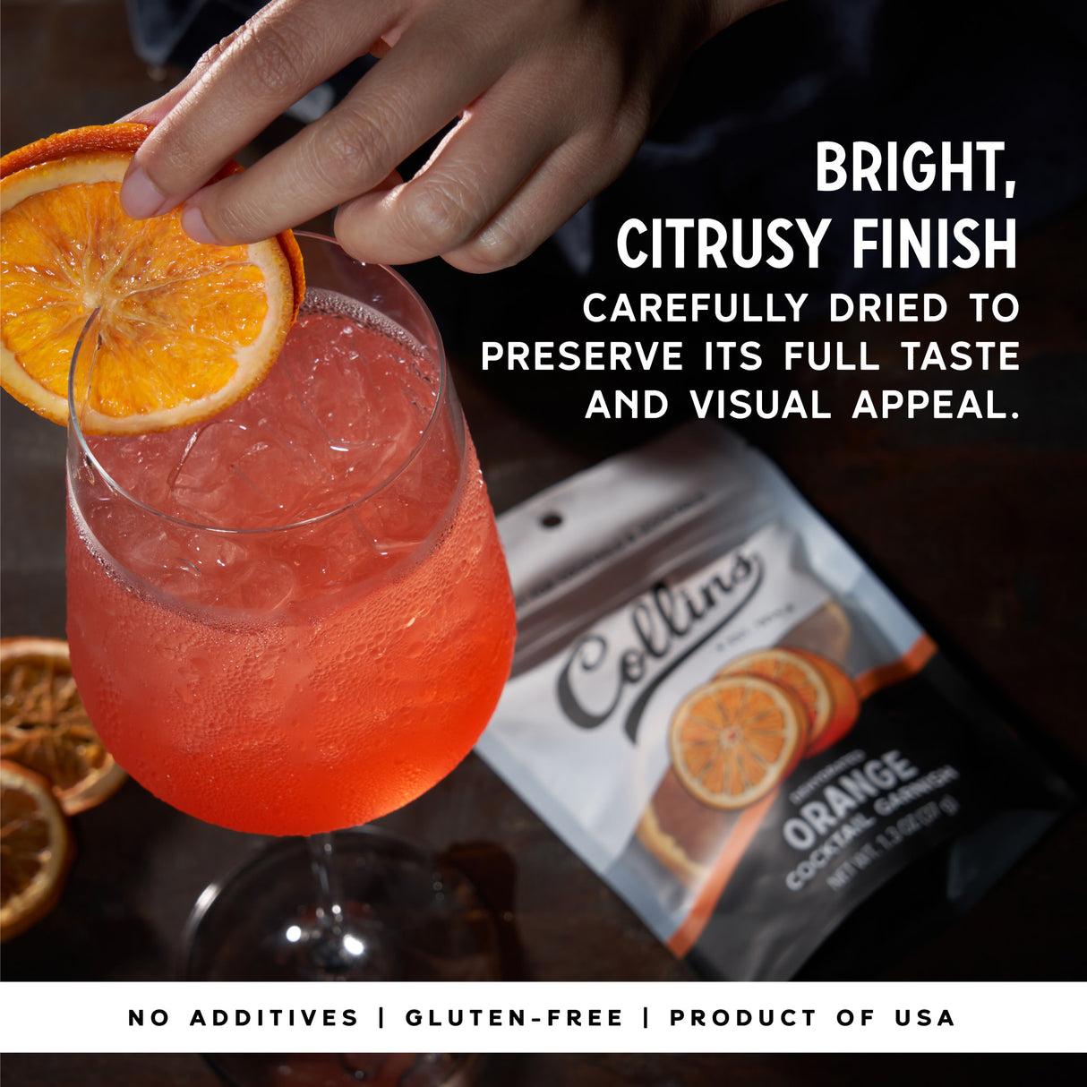 Dehydrated Orange Cocktail Garnish, 1.3 oz