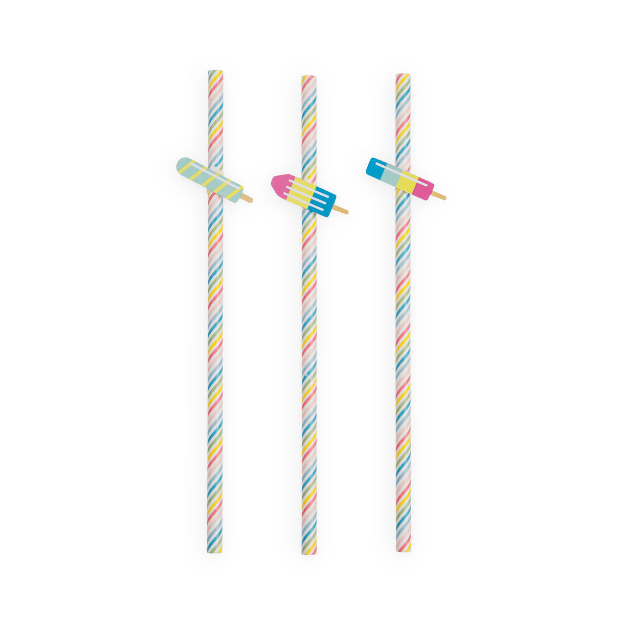 Ice Lolly Straws, Set of 12