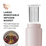 Tatyana Ceramic Travel Infuser Mug in Lavender