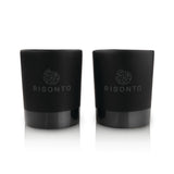 Stoneware Tumblers in Black, Set of 2