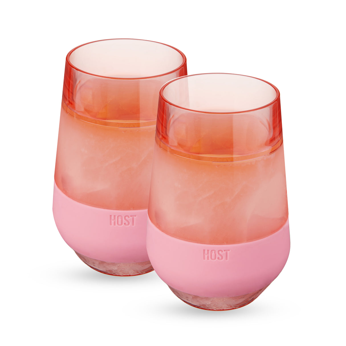 Wine FREEZE XL Cooling Cup in Tinted Blush, Set of 2