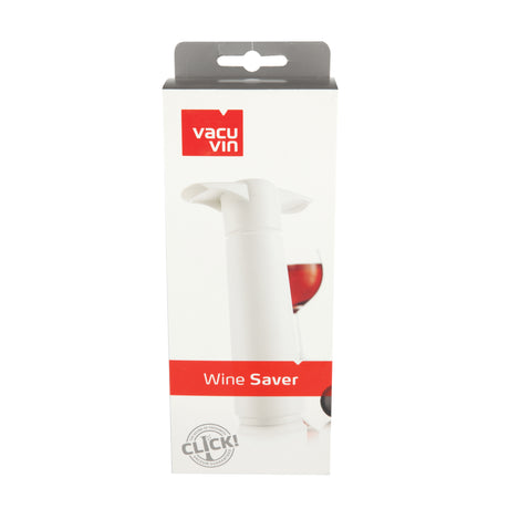 Vacu Vin Wine Saver with Stoppers 3-Piece Set in White