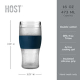 Beer FREEZE Cooling Cup in Varsity Blue, Set of 2