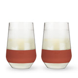 Wine FREEZE XL Cooling Cup in Terra Cotta, Set of 2