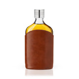 Admiral Parker Leather-Wrapped 7 oz Glass Flask