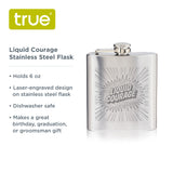 Trueflask 6 oz Stainless Steel Liquid Courage Flask