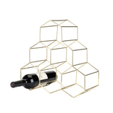 Geo Countertop 6-Bottle Wine Rack in Gold