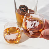 Globe Whiskey Tumblers, Set of 2