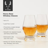 Raye Heavy Base Crystal Whiskey Tasting Glasses, Set of 2