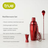 4-Piece Mixologist Barware Set in Red