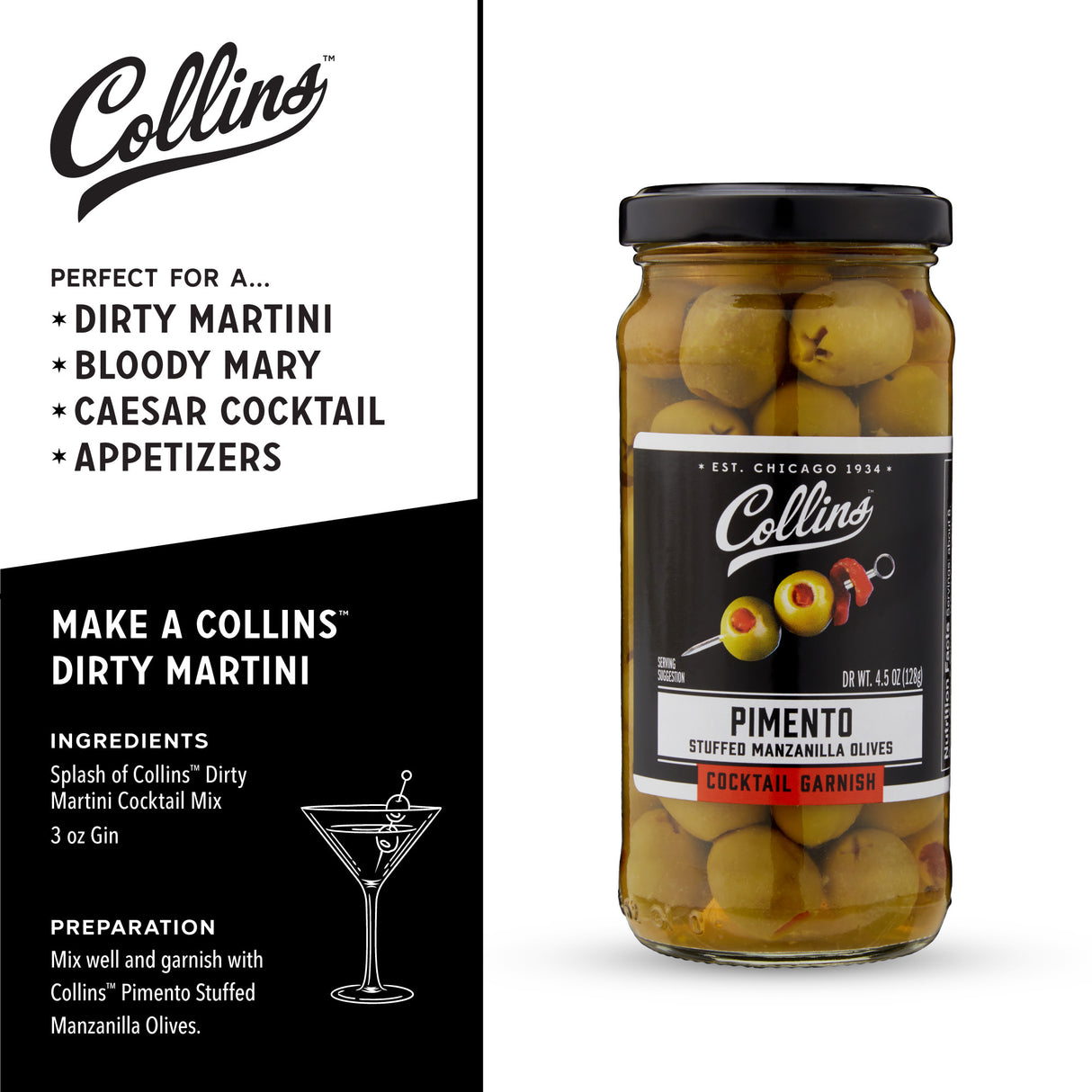 Manzanilla Pimento Stuffed Olives, 5 oz