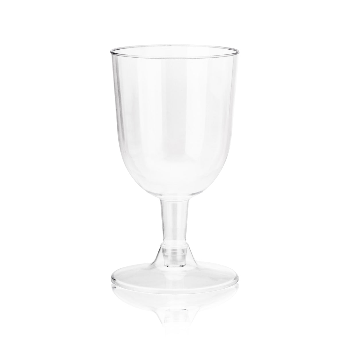 Party 6 oz Plastic Stemmed Wine Cups in Clear, Set of 20