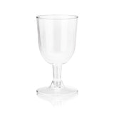 Party 6 oz Plastic Stemmed Wine Cups in Clear, 20ct