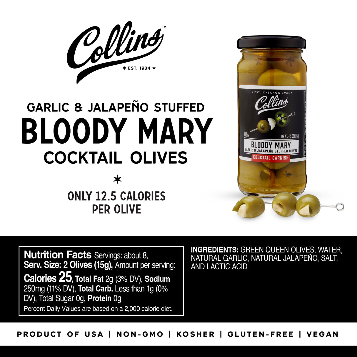 Bloody Mary Olives, 4.5 oz