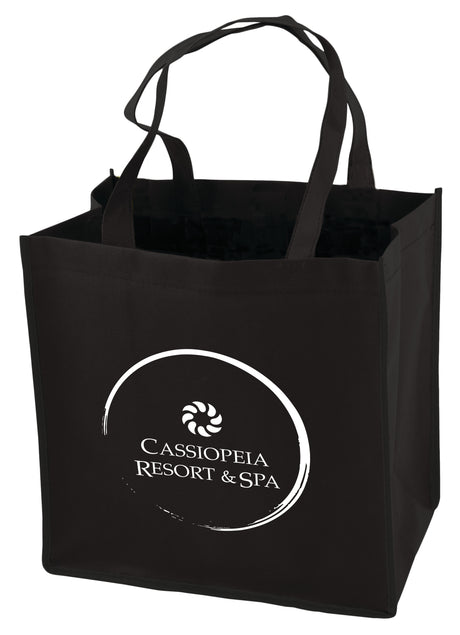 Reusable Non-Woven Grocery Tote in Black