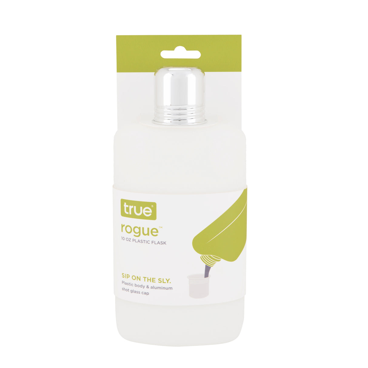 Rogue 10 oz Plastic Flask in White