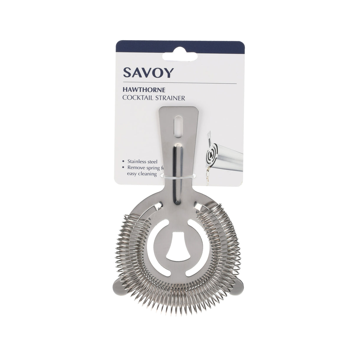 Savoy Hawthorne Cocktail Strainer in Stainless Steel