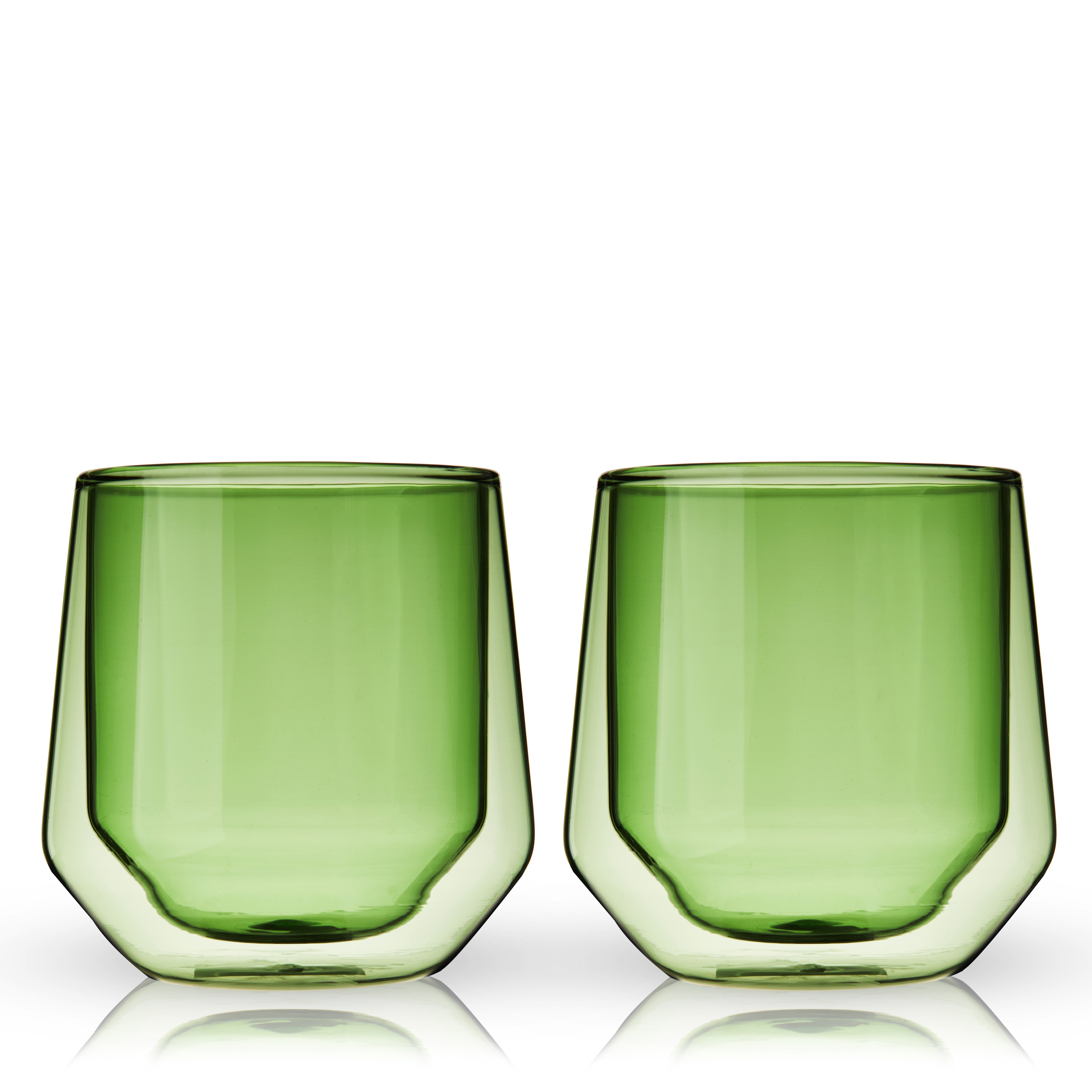 Aurora Double-Walled Tumblers in Green Set of 2 - Thumbnail 2