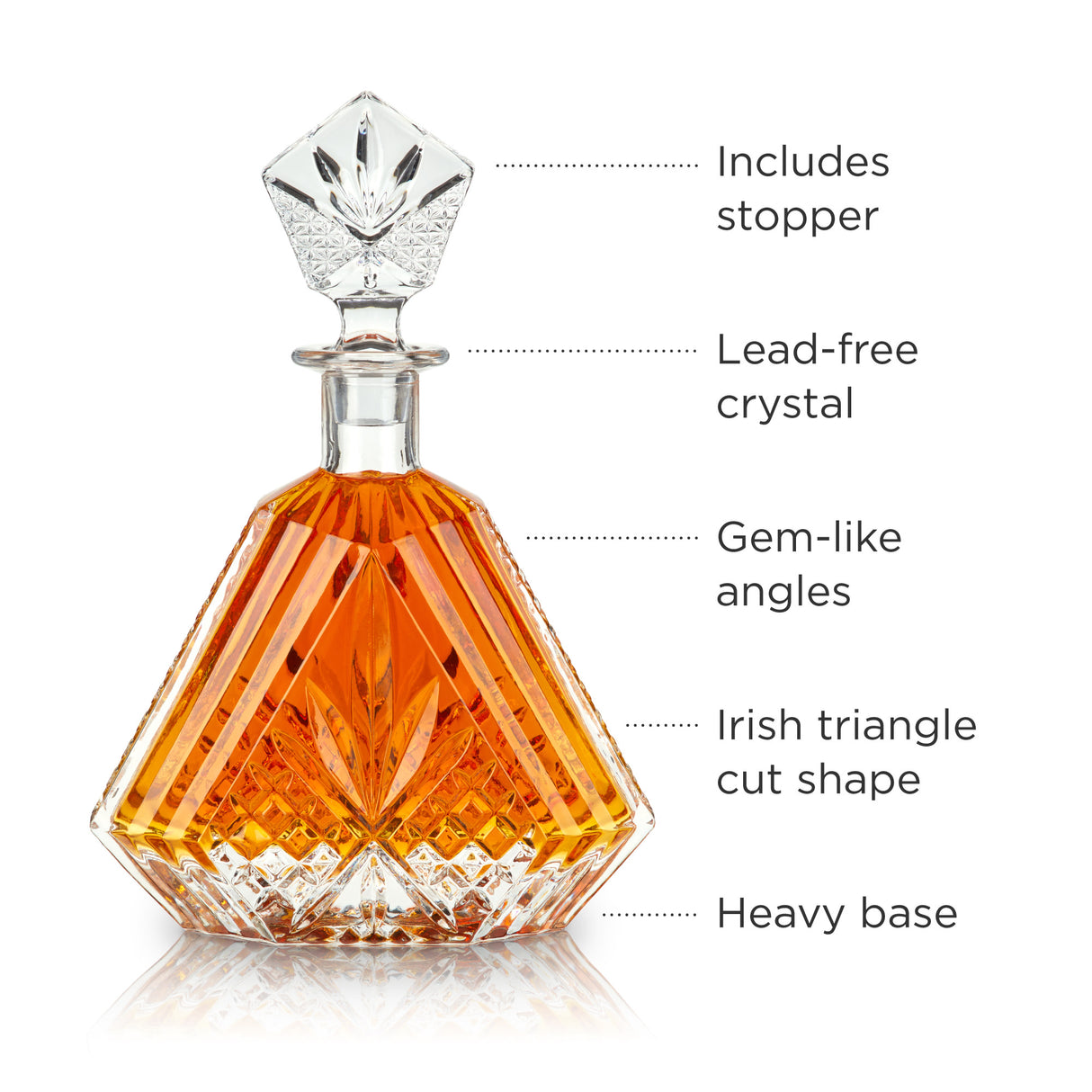 Admiral Crystal Irish Cut Whiskey Decanter