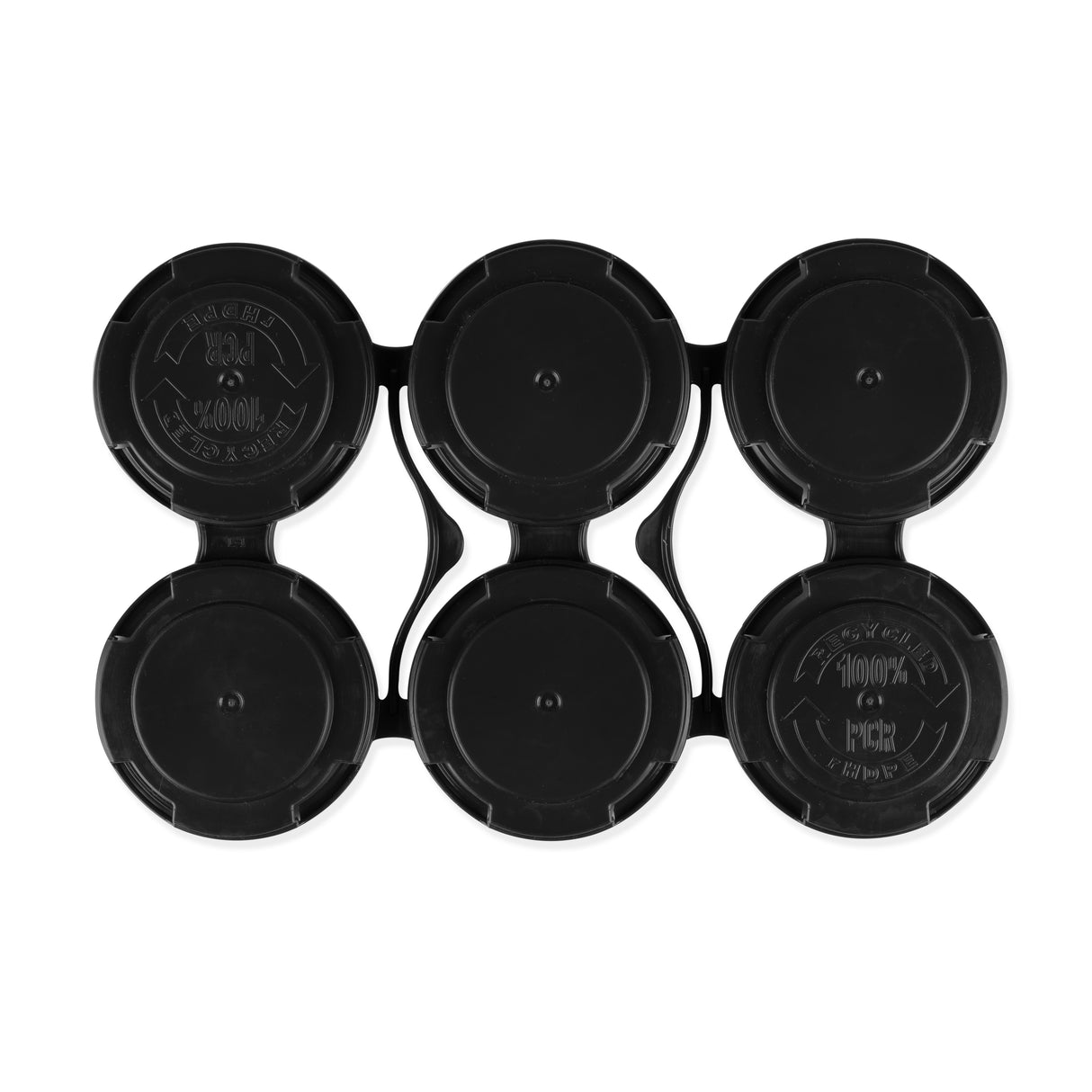 6-Pack Black Beer Can Handler, Set of 510