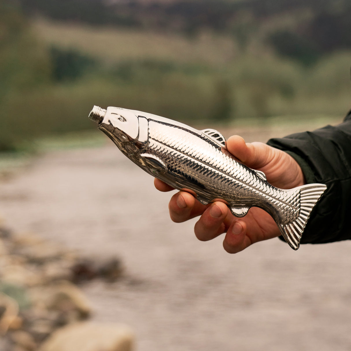 Trout 4 oz Stainless Steel Flask