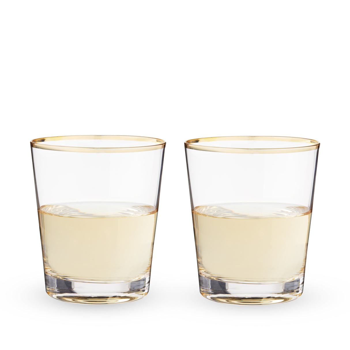 Gilded Glass Tumblers, Set of 2