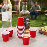 Party 1.5 oz Plastic Shot Glasses in Red, Set of 20