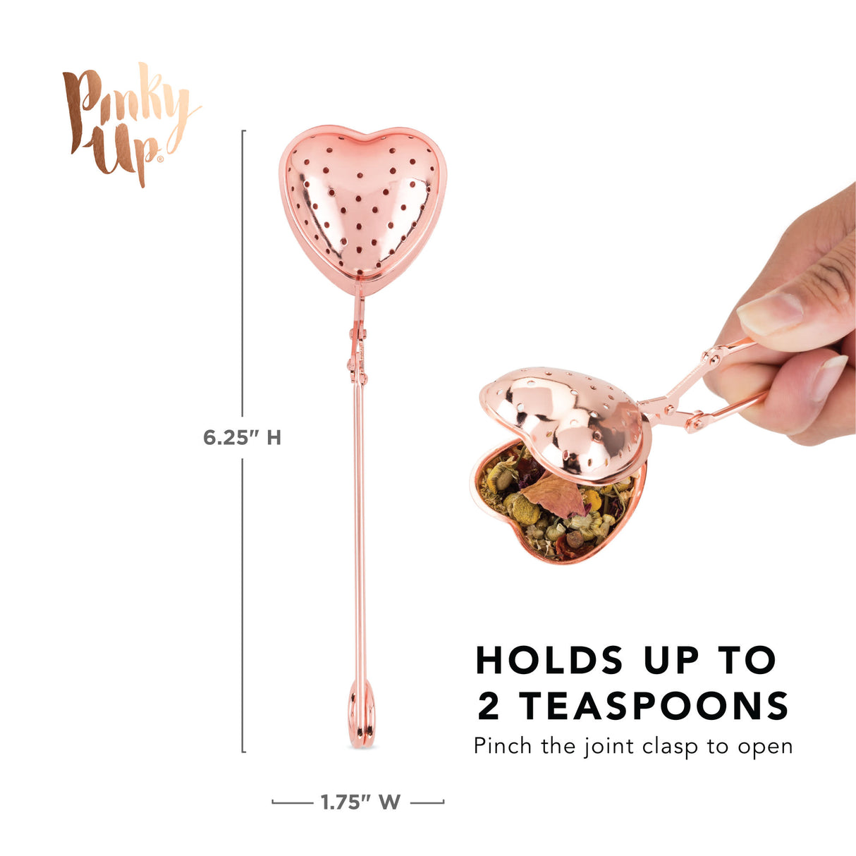 Heart Tea Infuser in Rose Gold