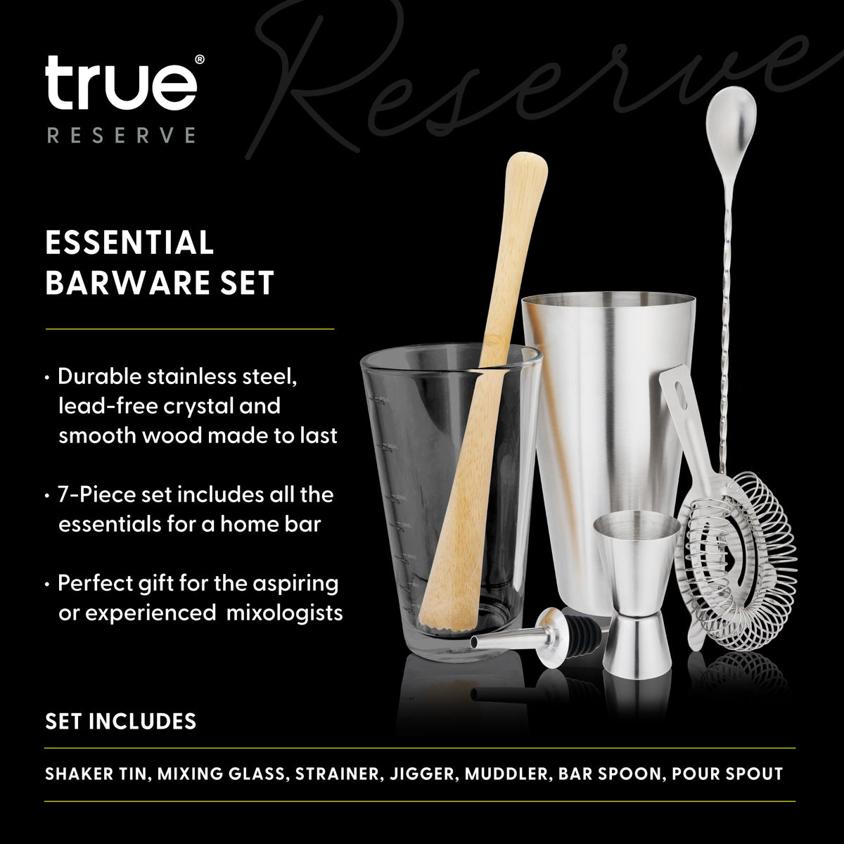 7 Piece Essential Barware Set