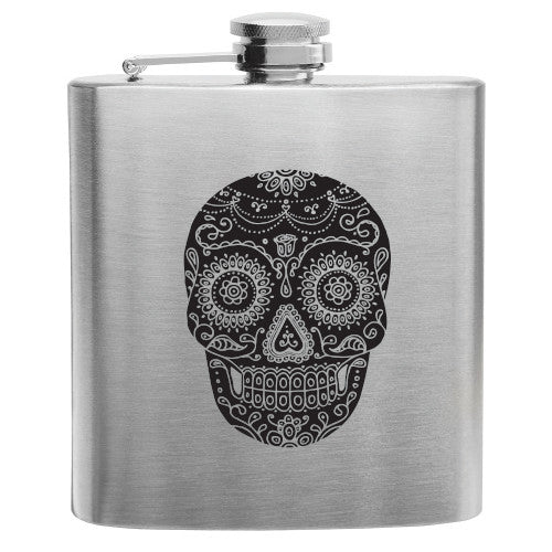 Trueflask 6 oz Stainless Steel Dia De Los Muertos Flask