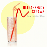 Savoy Ultra Bendy Straws in Assorted Colors, Set of 50