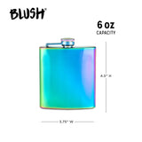 Mirage Rainbow 6 oz Stainless Steel Flask